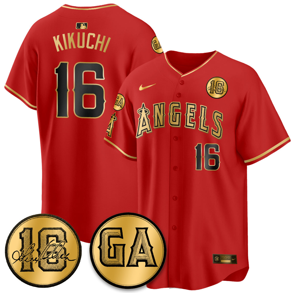LAA Garret Anderson Tribute Patch Vapor Jersey - Stitched V2