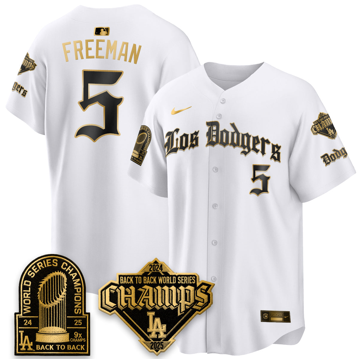 LAD World Series Champions B2B Patch Vapor Premier Limited Gothic Edition Jersey - Stitched