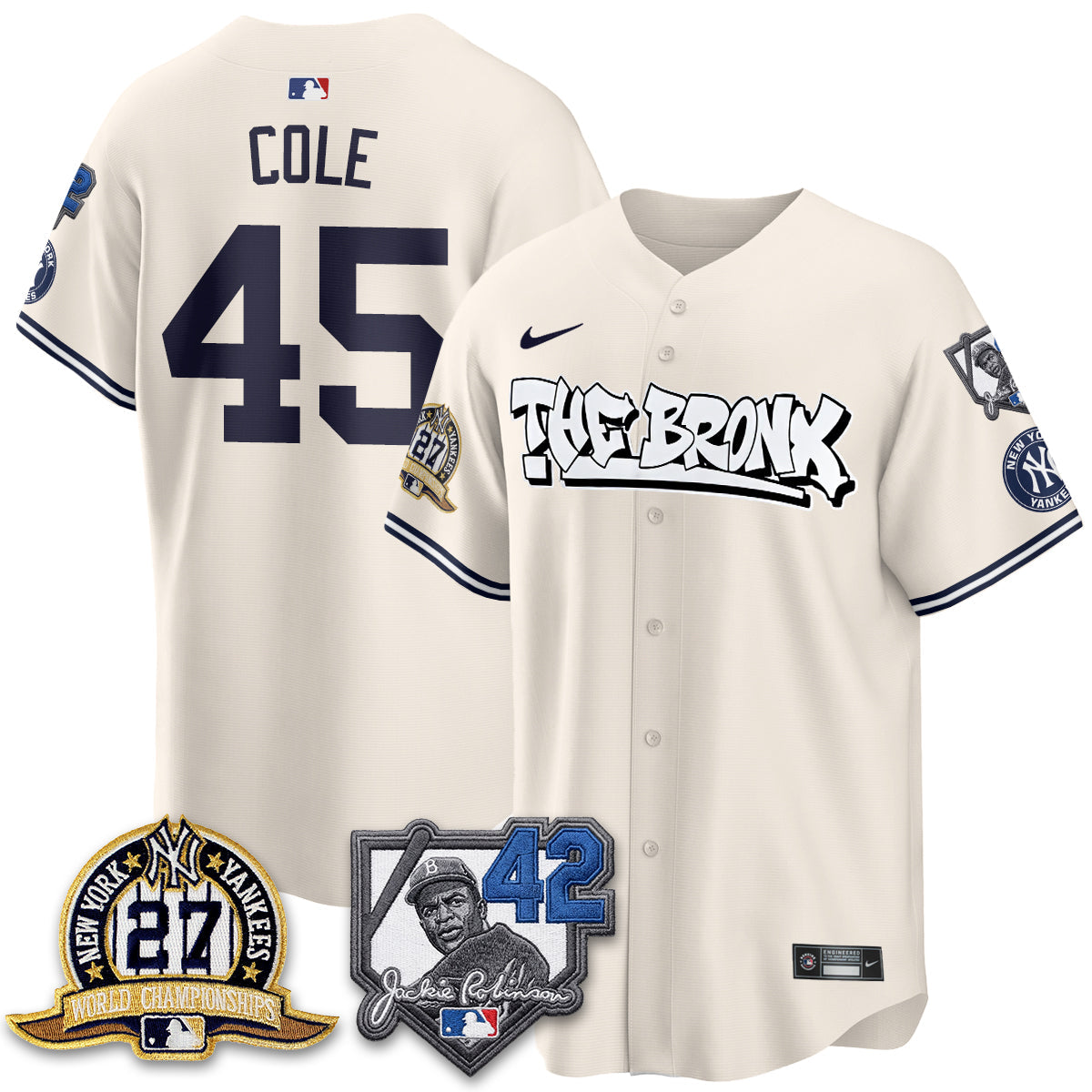 NYY The Bronx 2026 Jackie Robinson Day Vapor Limited Jersey - Stitched