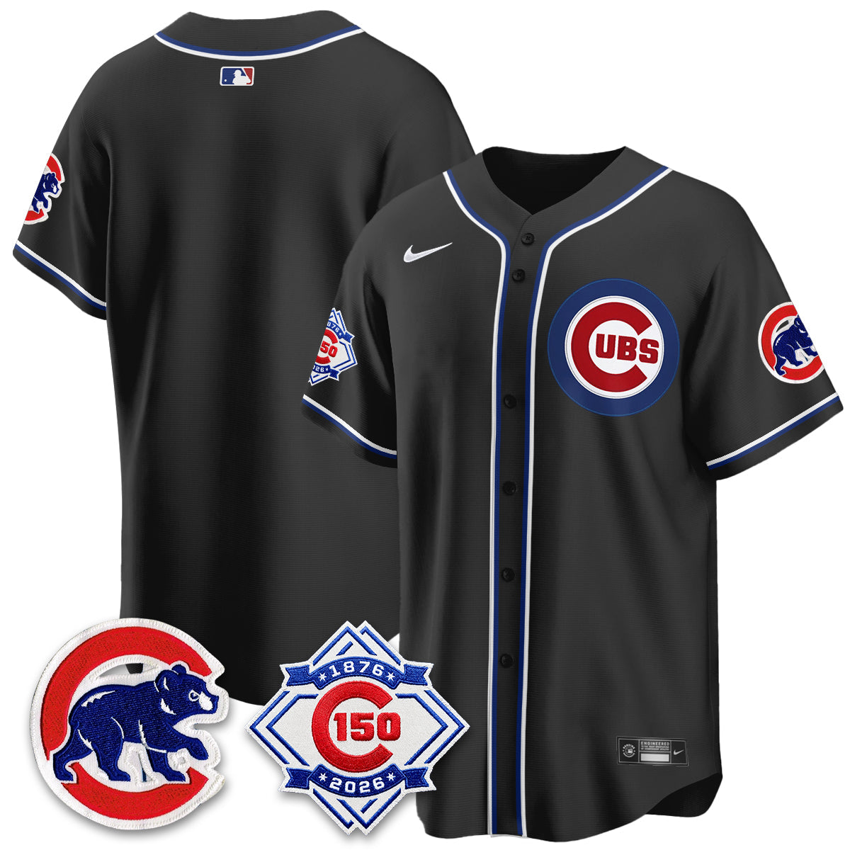CHC 150th Anniversary Black Out Style Vapor Premier Limited Jersey - Stitched