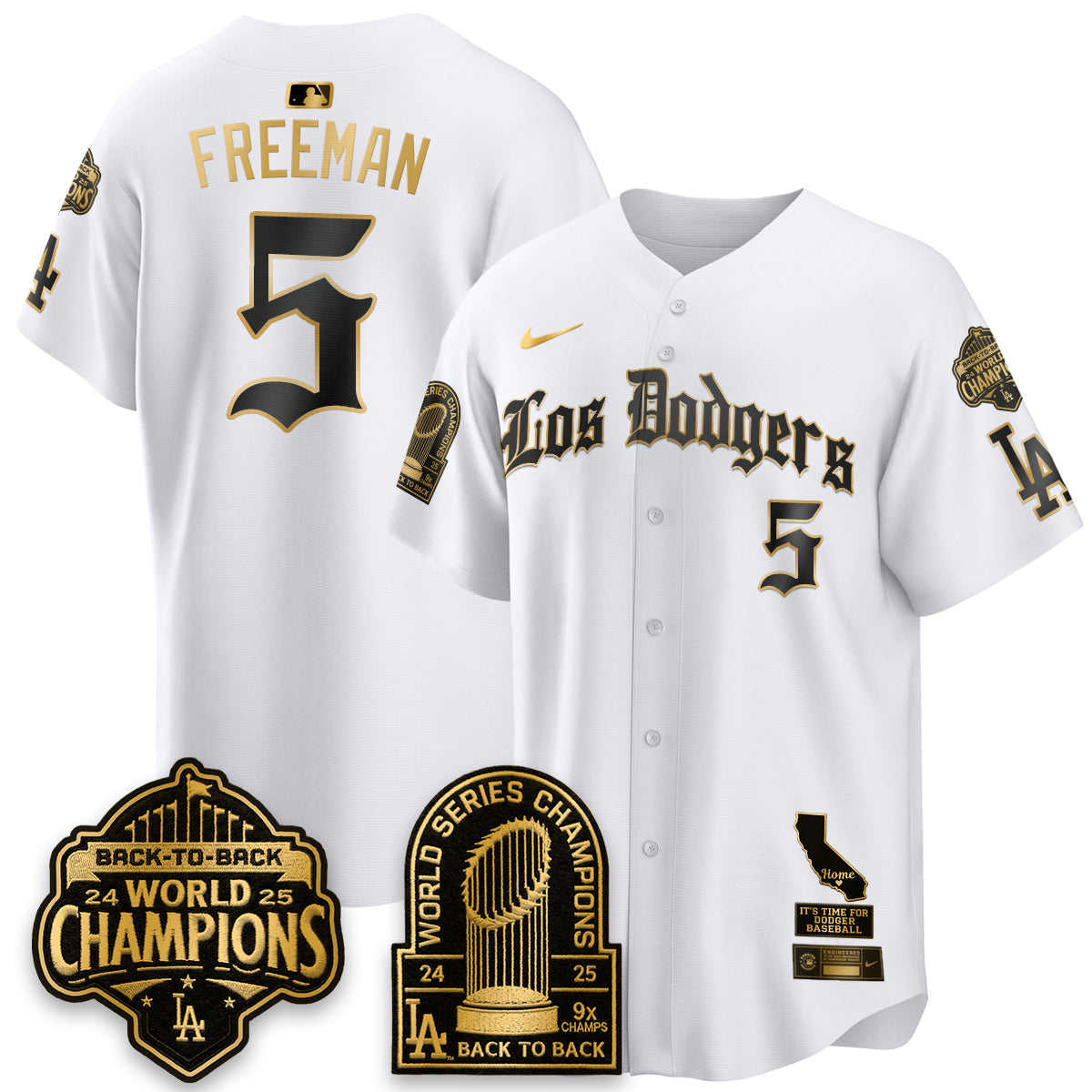 LAD World Series Champions Vapor Premier Limited Gothic Edition Jersey - Stitched