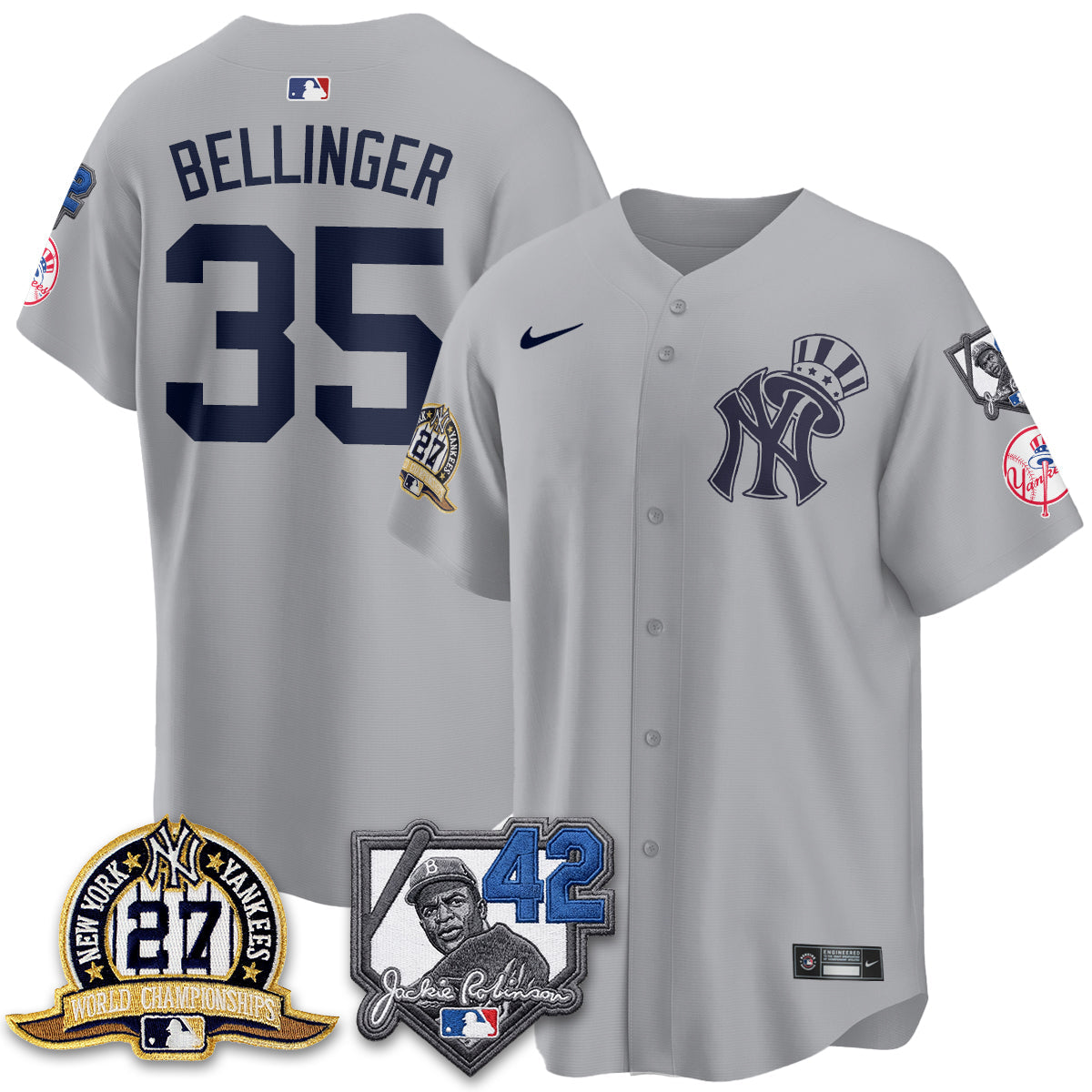 NYY 2026 Jackie Robinson Day Vapor Limited Gold Edition Jersey - Stitched - V2