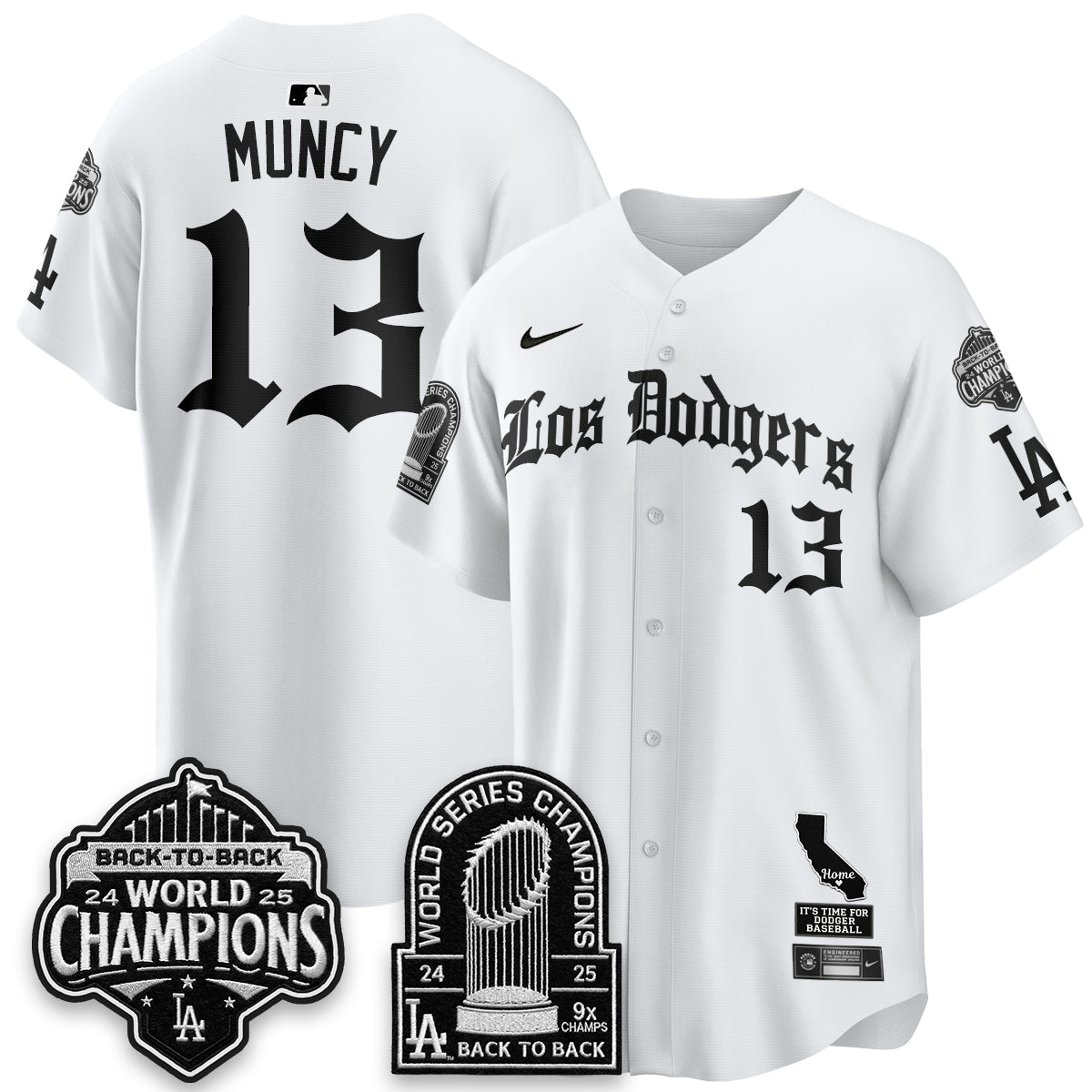 LAD World Series Champions Vapor Premier Limited Gothic Edition Jersey - Stitched