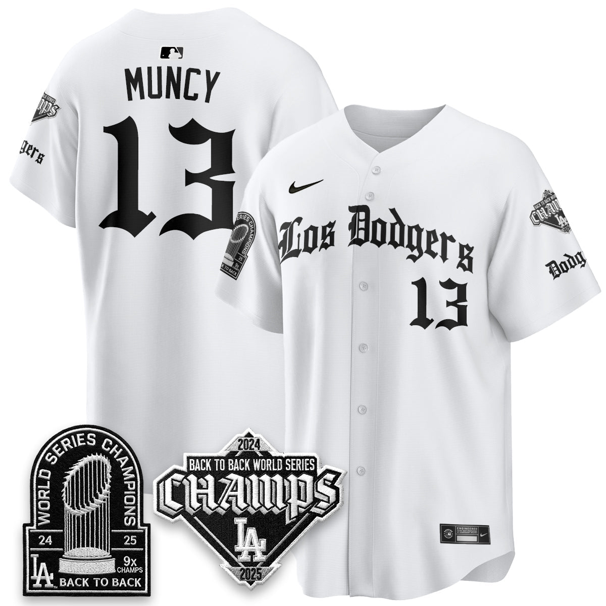 LAD World Series Champions B2B Patch Vapor Premier Limited Gothic Edition Jersey - Stitched