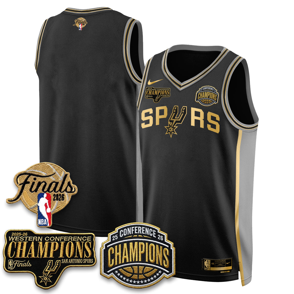 SAS 2026 Basketball  Western Conference Champions Vapor Special Edition Jersey - Stitched