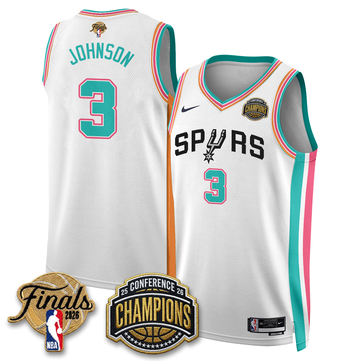 SAS 2026 Basketball  Western Conference Champions Vapor City Edition Jersey - Stitched