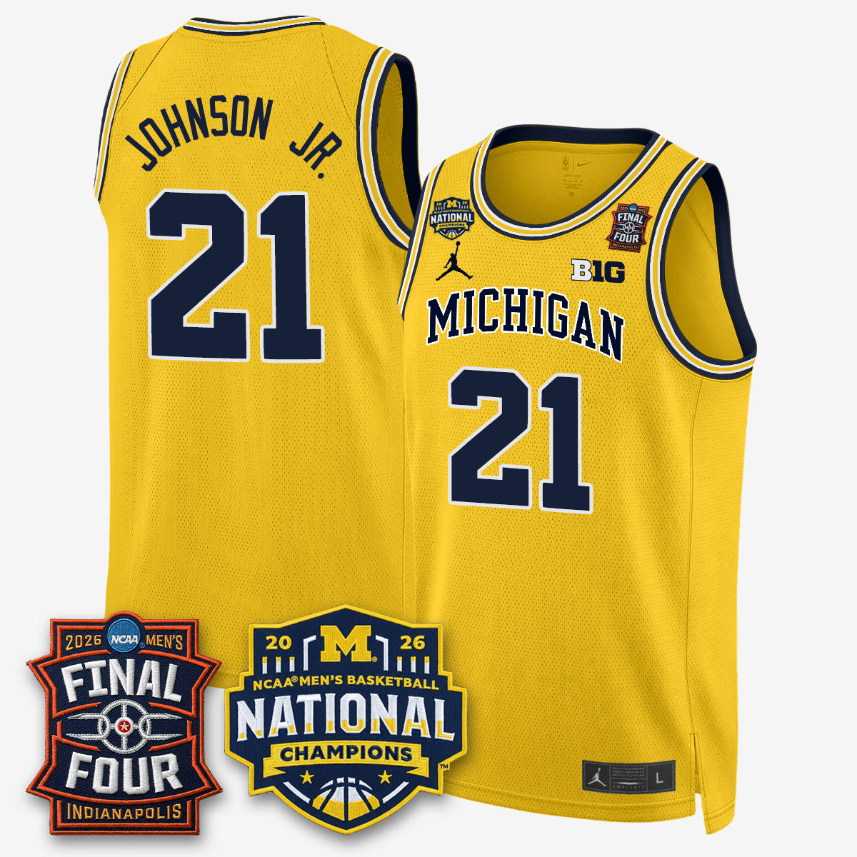 MICH 2026 NCAA Men's Basketball Champions Limited Jersey - Stitched