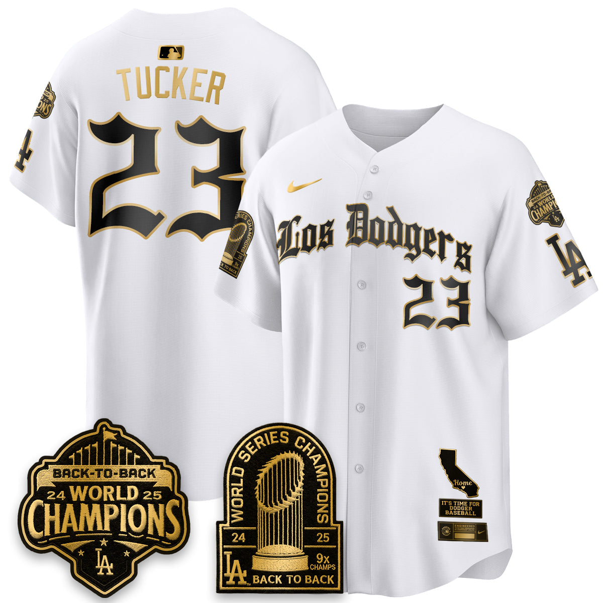 LAD World Series Champions Vapor Premier Limited Gothic Edition Jersey - Stitched
