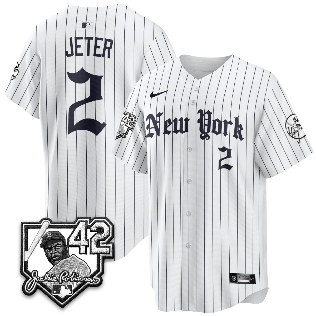 NYY 2026 Jackie Robinson Day Gothic Vapor Limited Jersey - Stitched