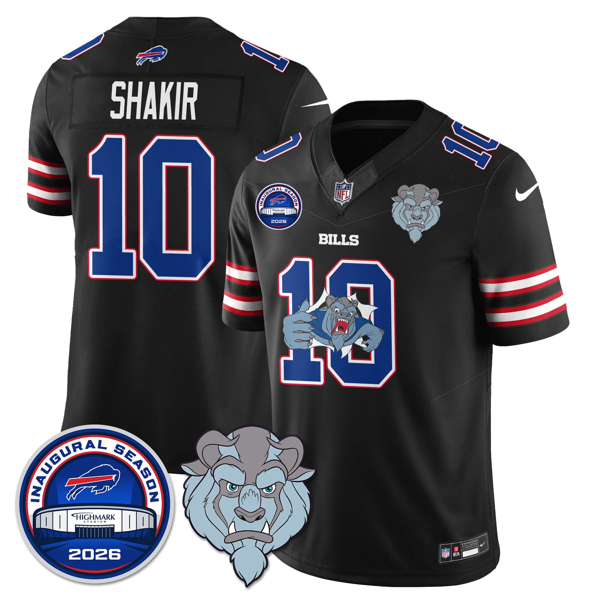 BUF x Hairy Blue Beast Edition Vapor Jersey - Stitched