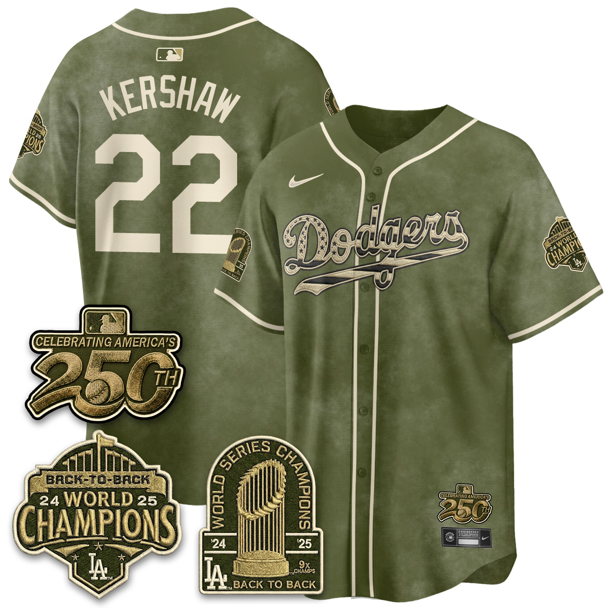 LAD New Era Olive 2026 Armed Forces Day Jersey -Stitched V2