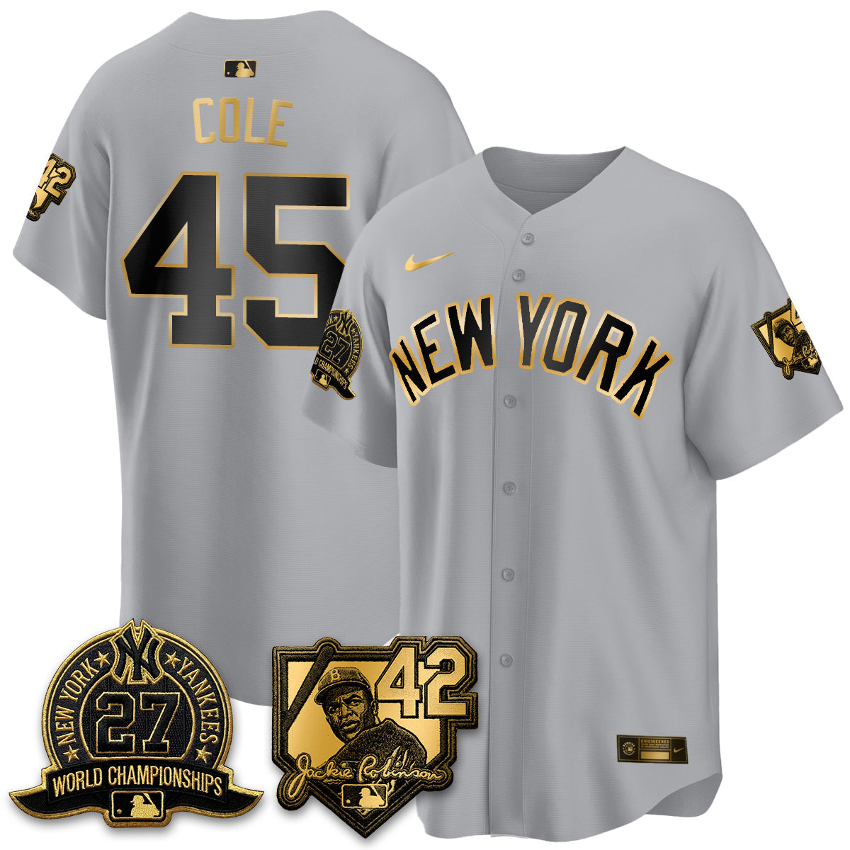 NYY 2026 Jackie Robinson Day Vapor Limited Gold Edition Jersey - Stitched