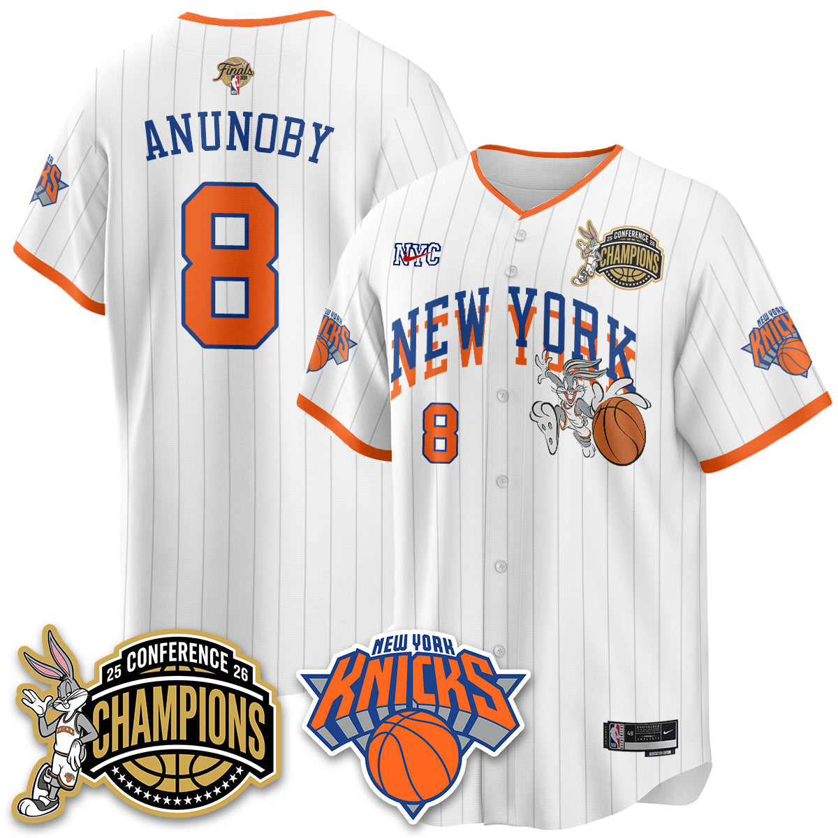 NYK 2026 Basketball  Finals x Bunny Vapor Jersey V2- Stitched