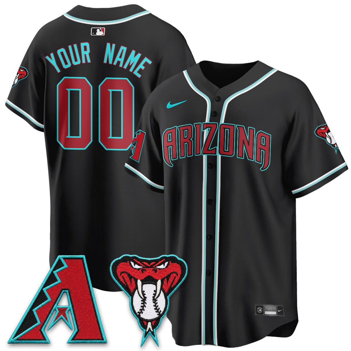 ARI Black Out Style Vapor Premier Limited Custom Jersey - Stitched