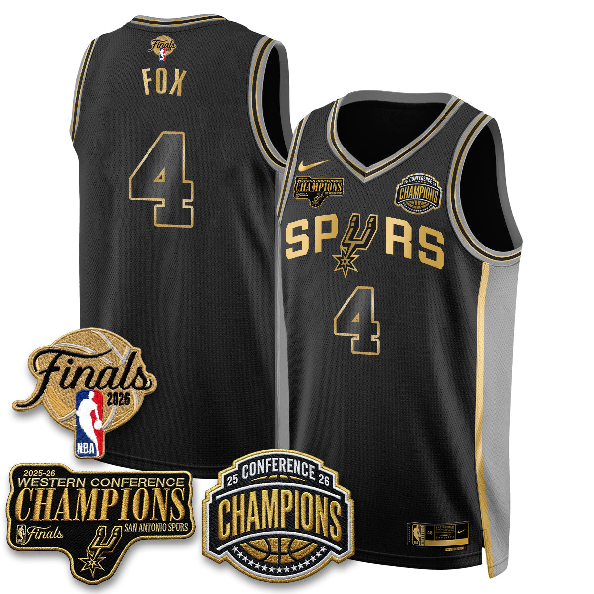 SAS 2026 Basketball  Western Conference Champions Vapor Special Edition Jersey - Stitched