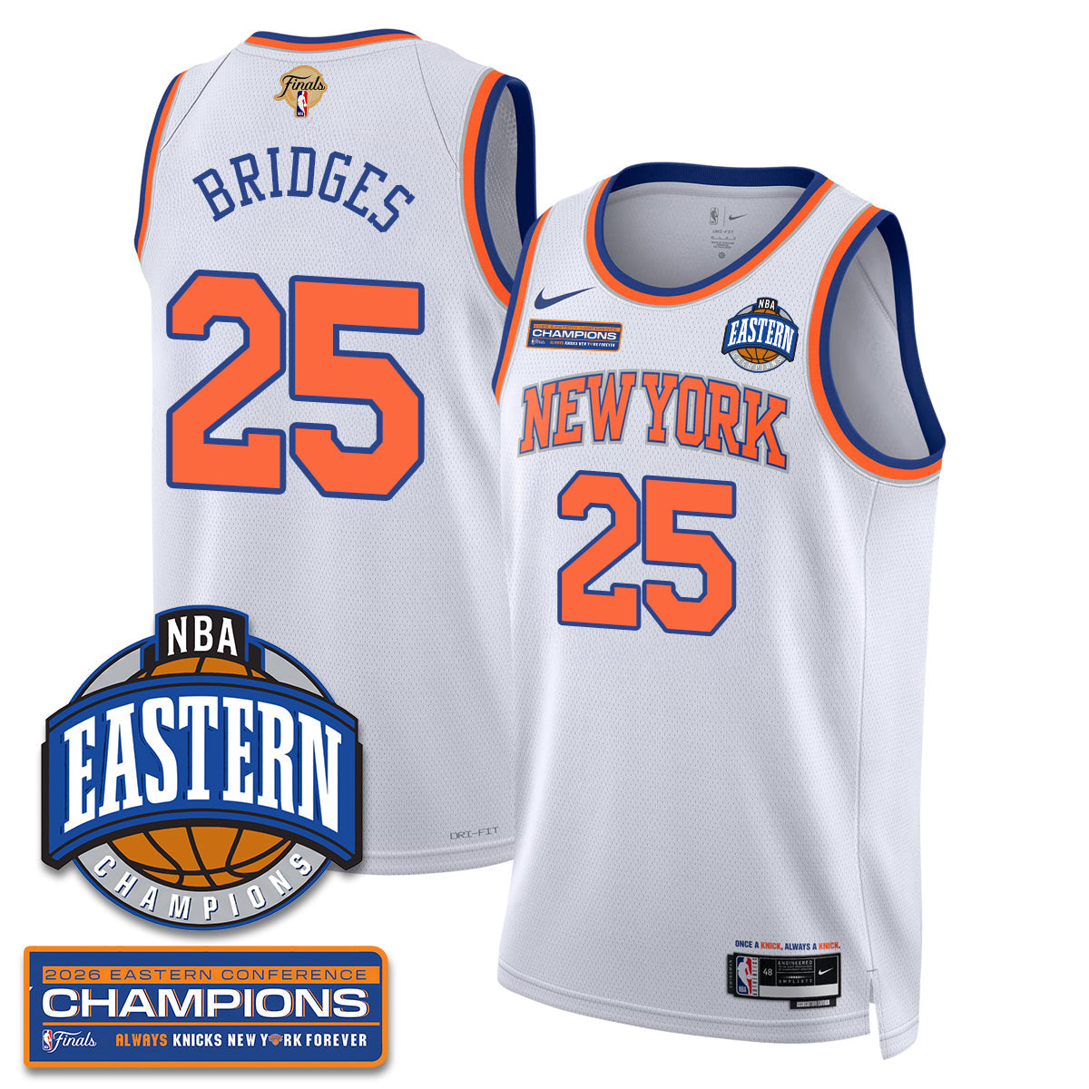 NYK 2026 Basketball  Eastern Conference Champions Vapor Jersey - Stitched