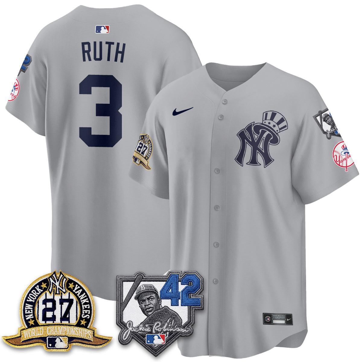 NYY 2026 Jackie Robinson Day Vapor Limited Gold Edition Jersey - Stitched - V2