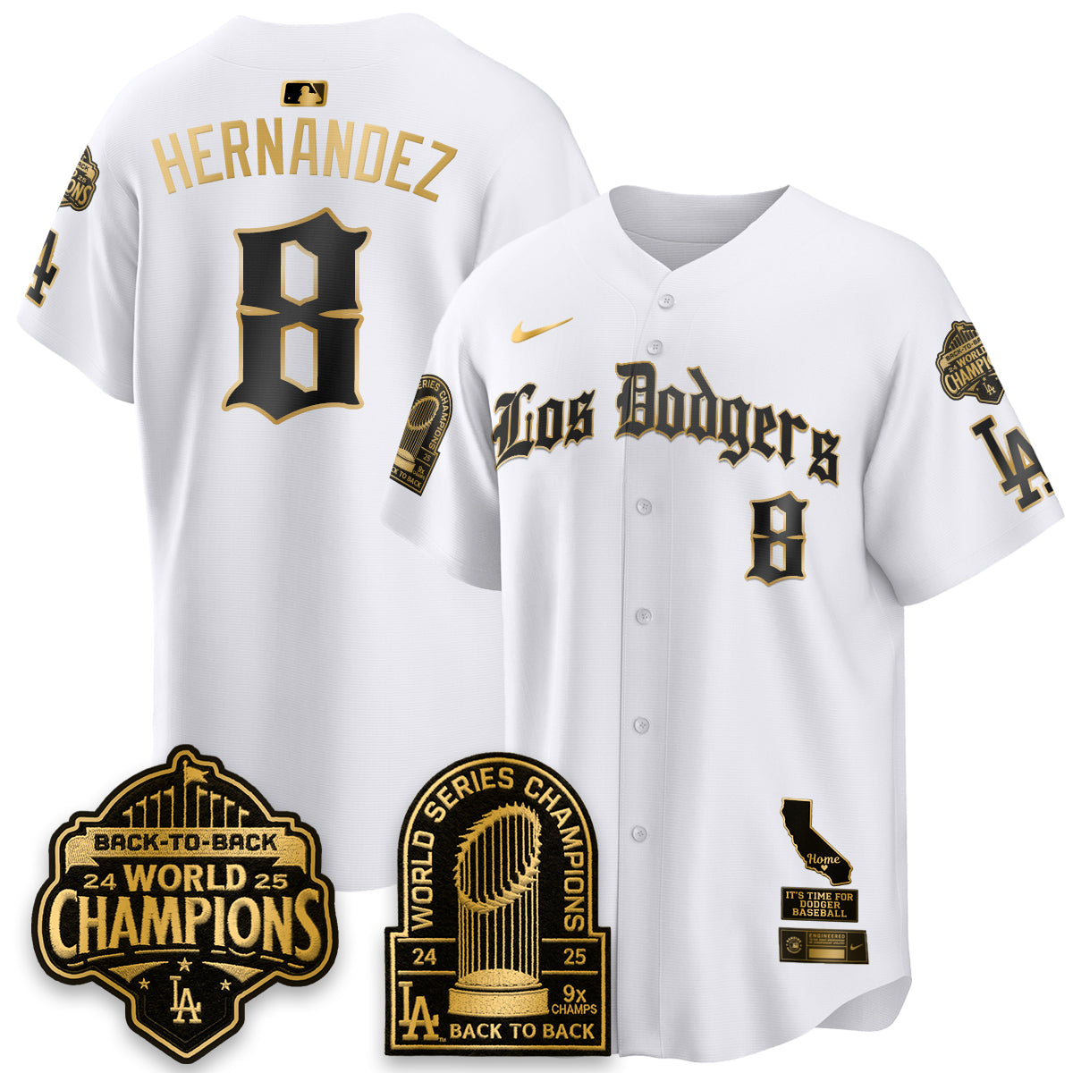 LAD World Series Champions Vapor Premier Limited Gothic Edition Jersey - Stitched