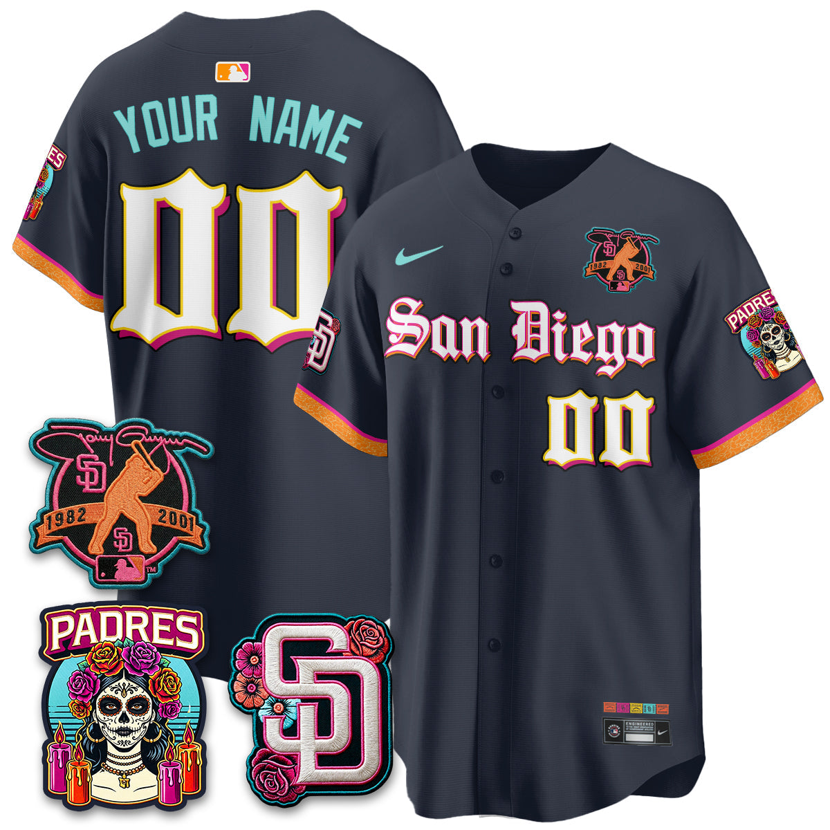 SD 2026 City Connect x Tony Gwynn Patch Vapor Premier Limited Custom Jersey - Stitched