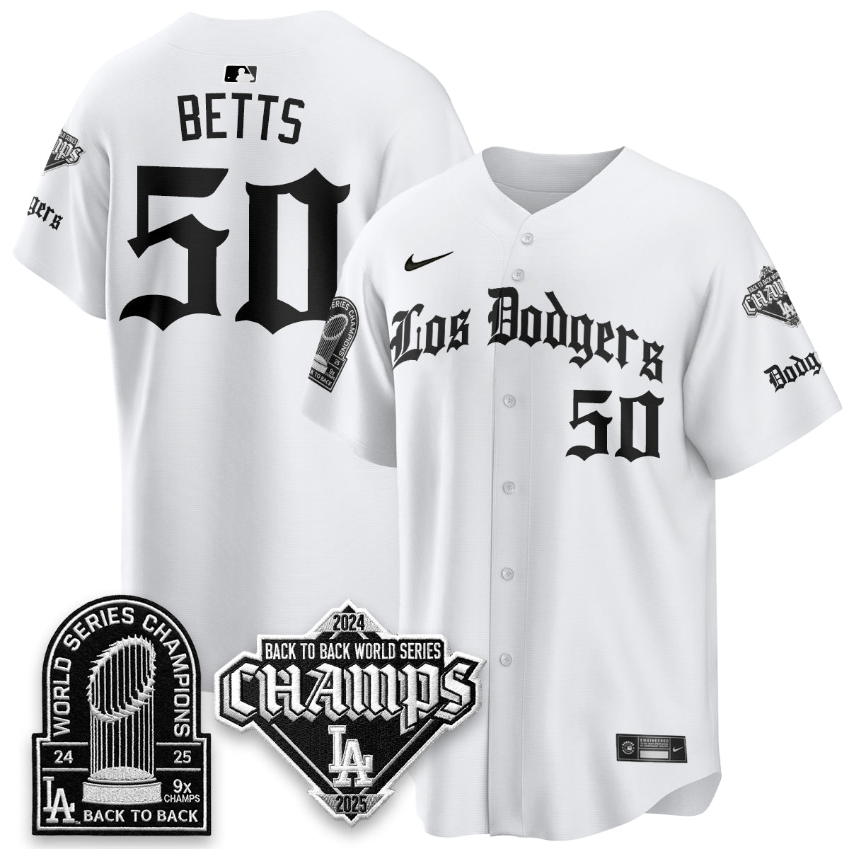 LAD World Series Champions B2B Patch Vapor Premier Limited Gothic Edition Jersey - Stitched
