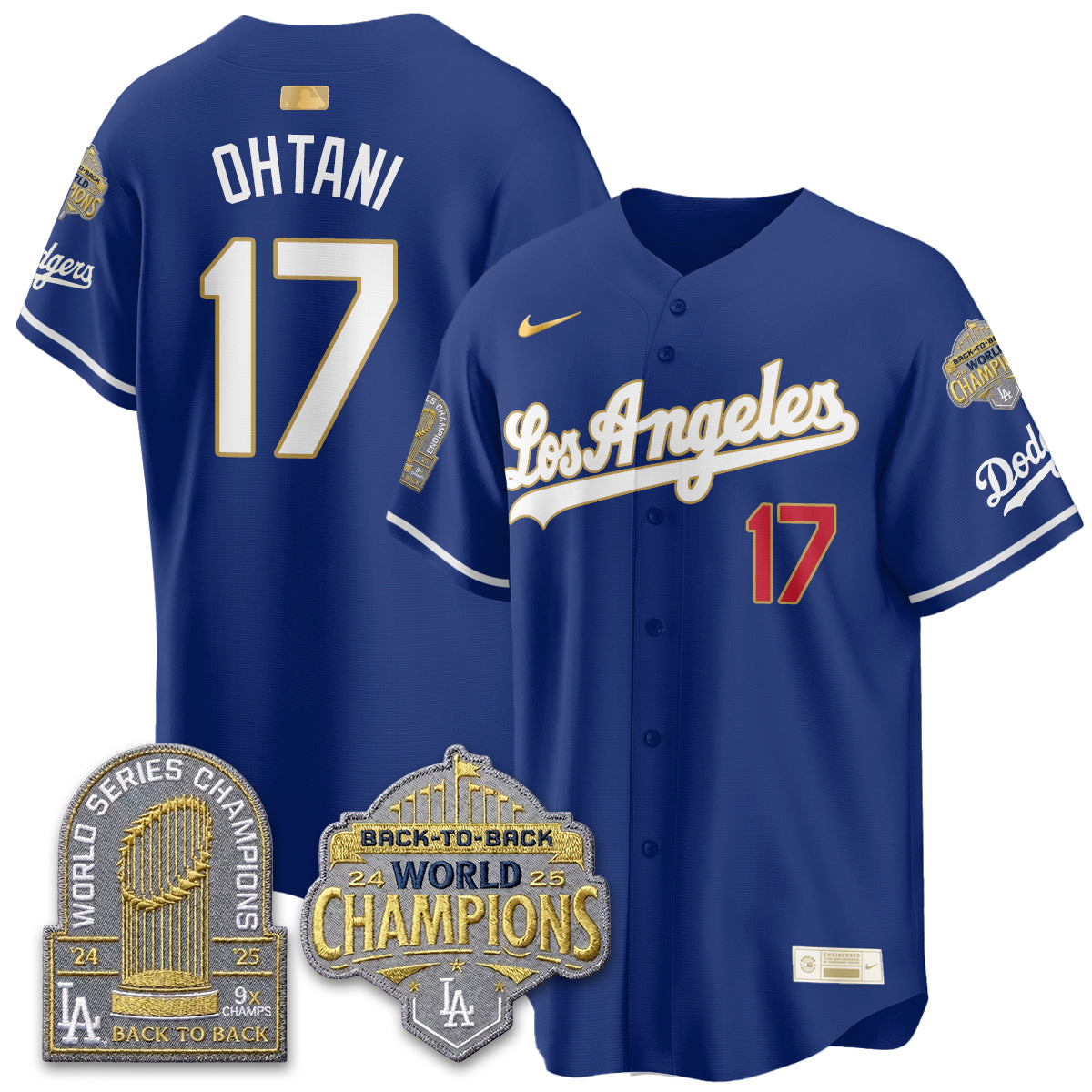 LAD Gold Collection Vapor Limited Jersey - 9x & B2B Champs - Stitched