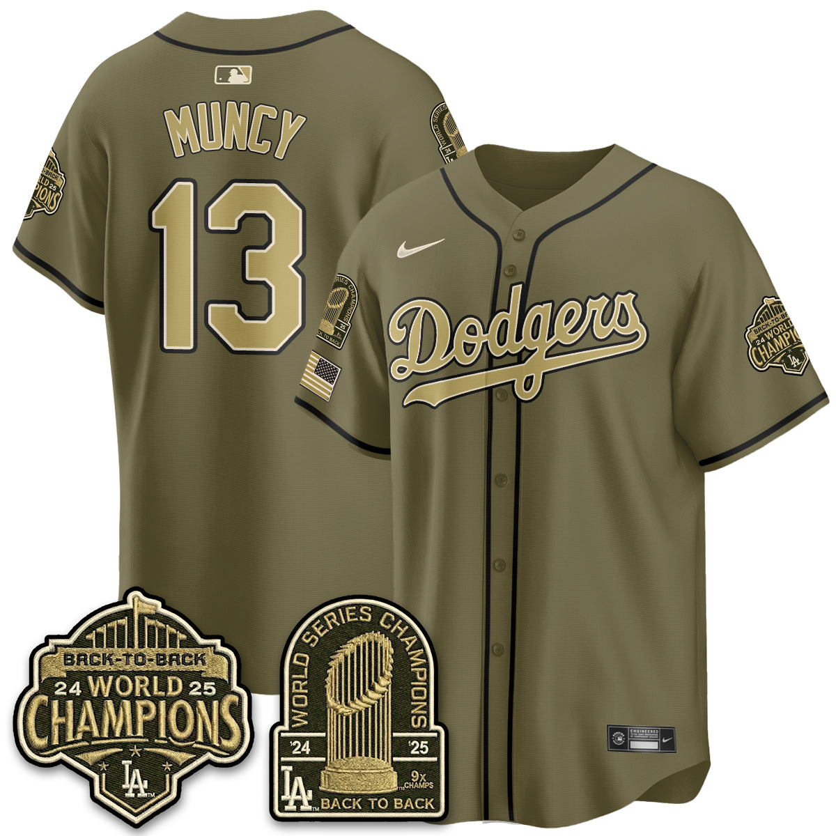 LAD New Era Olive 2026 Armed Forces Day Jersey -Stitched