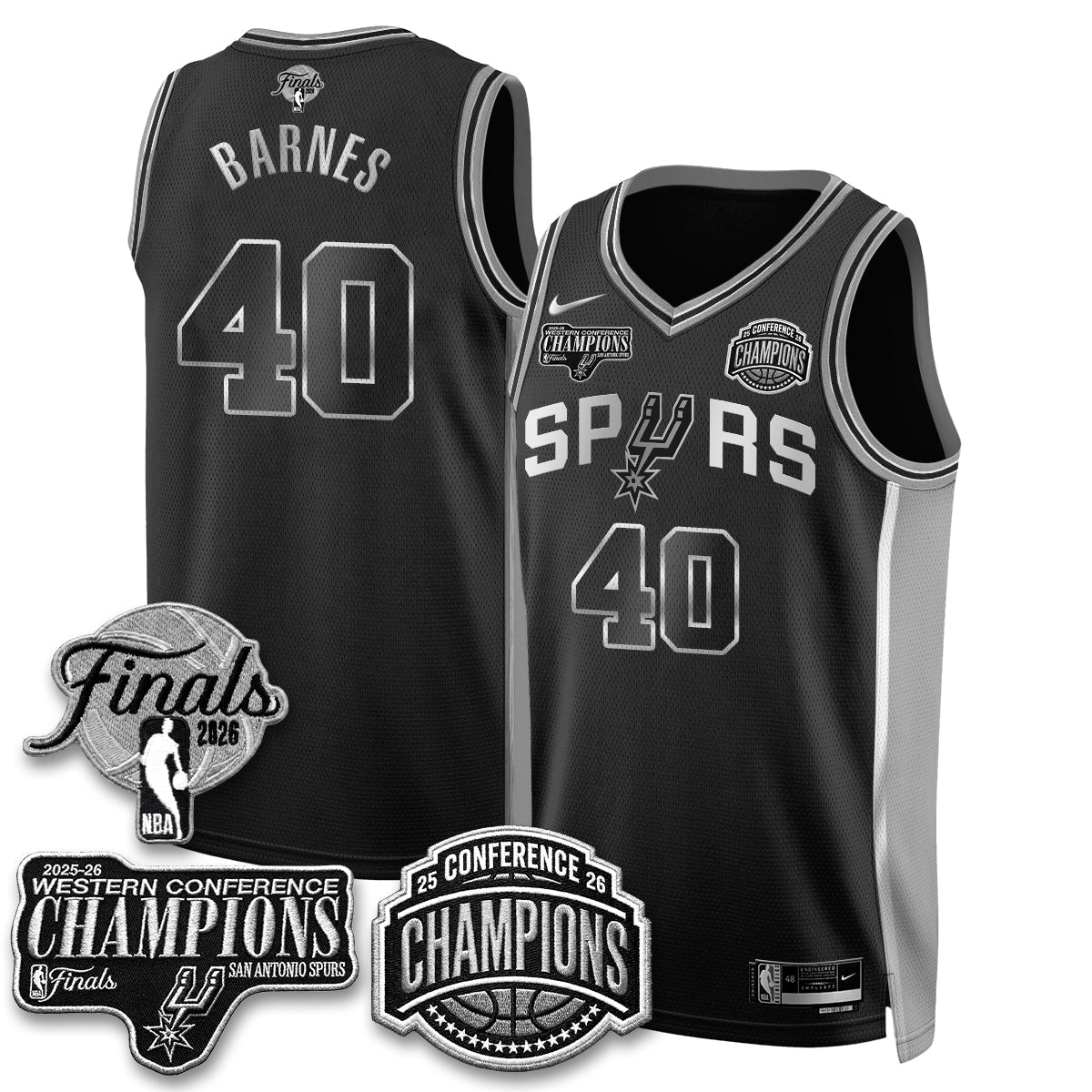 SAS 2026 Basketball  Western Conference Champions Vapor Special Edition Jersey - Stitched