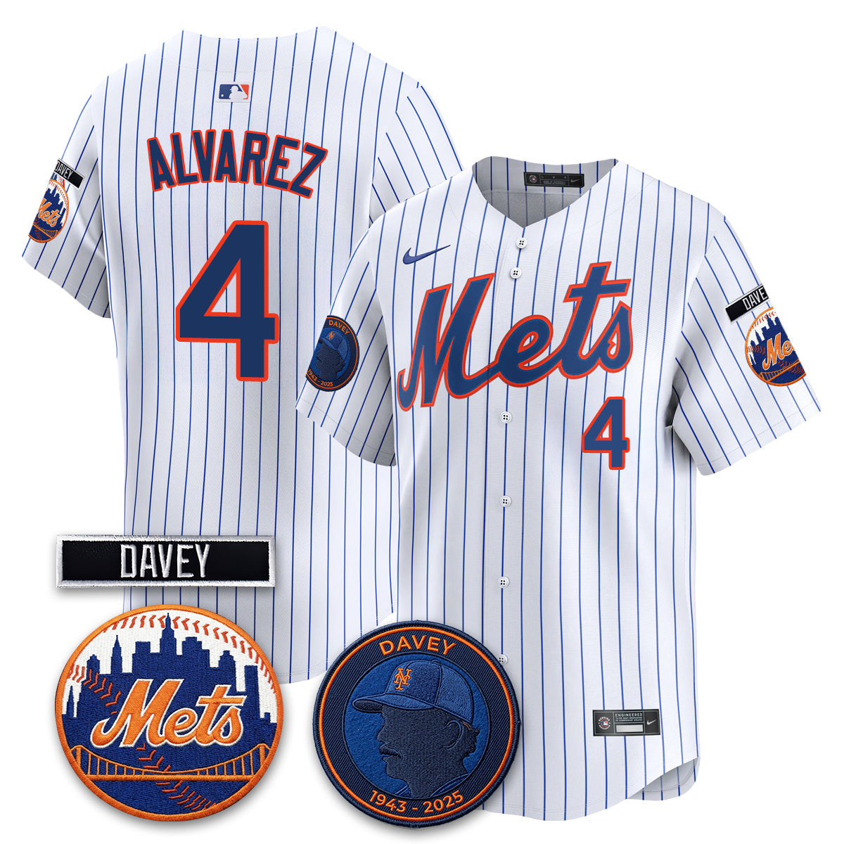 NYM 2026 Davey Johnson In Memoriam Vapor Limited Jersey - Stitched