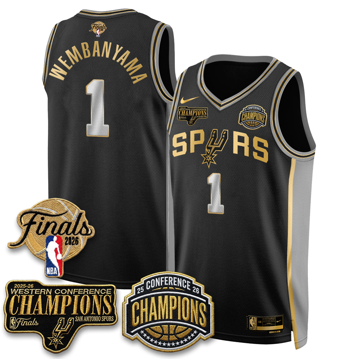 SAS 2026 Basketball  Western Conference Champions Vapor Special Edition Jersey - Stitched