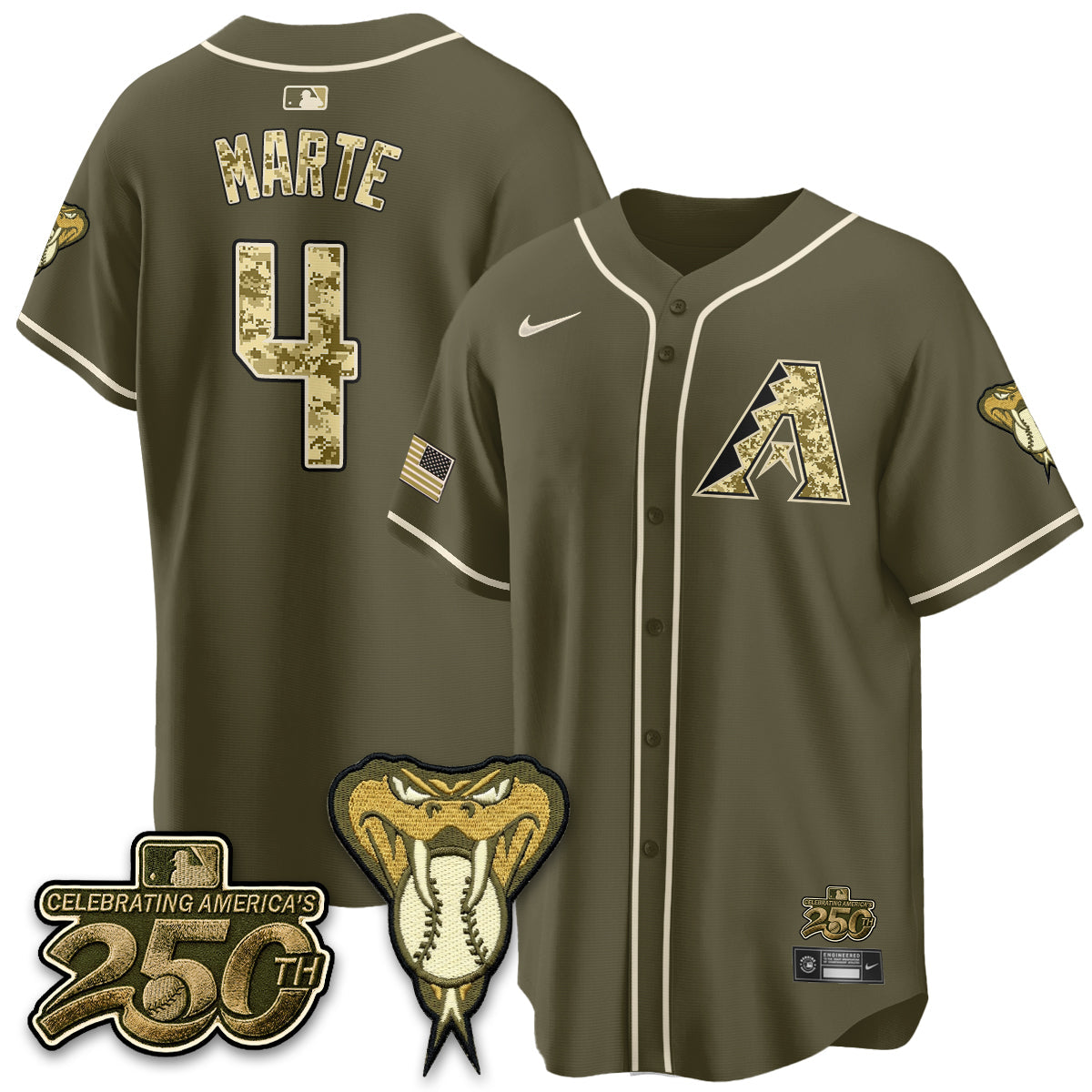 ARI Salute to Service 2026 Vapor Premier Limited Jersey - Stitched