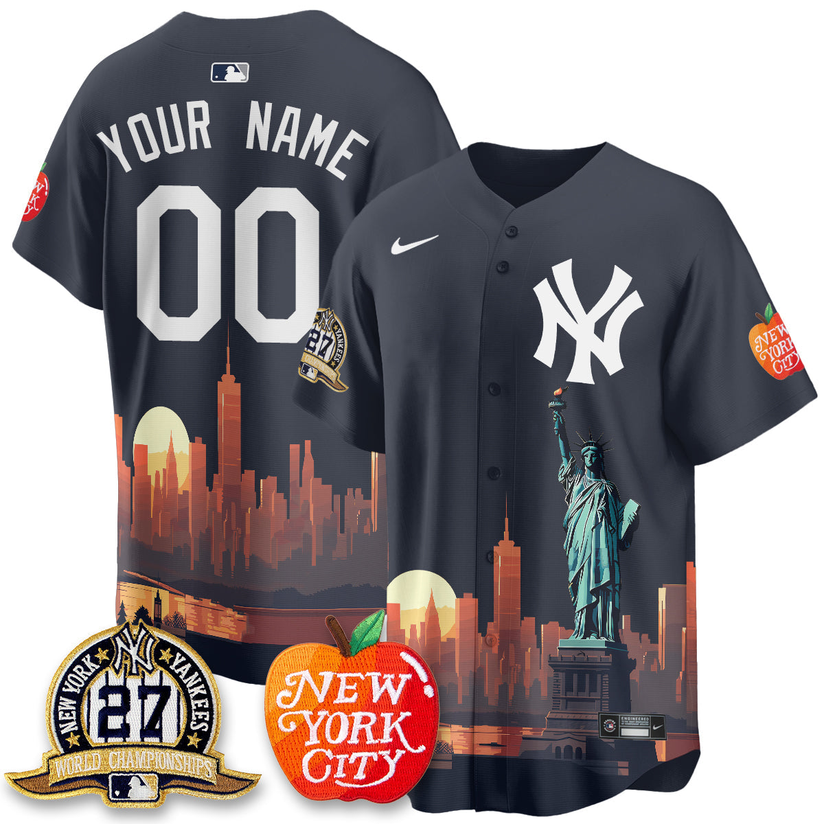 NYY City Edition Vapor Custom Jersey - Stitched