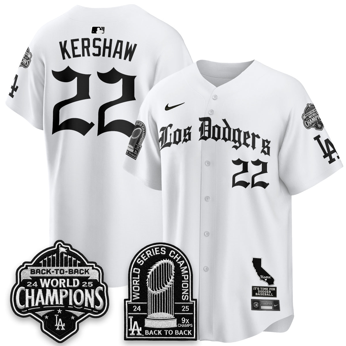LAD World Series Champions Vapor Premier Limited Gothic Edition Jersey - Stitched