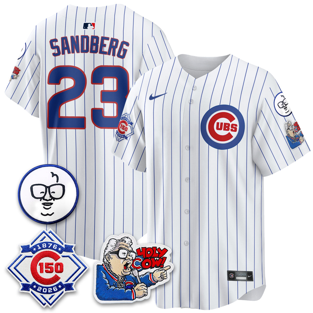CHC 150th Anniversary Harry Caray Holy Cow Vapor Premier Limited Jersey - Stitched V2