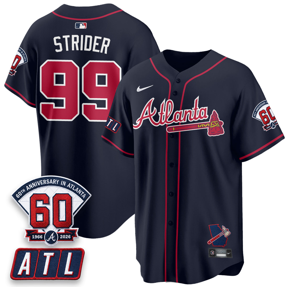ATL 2026 60th Anniversary Vapor Limited Jersey - Stitched