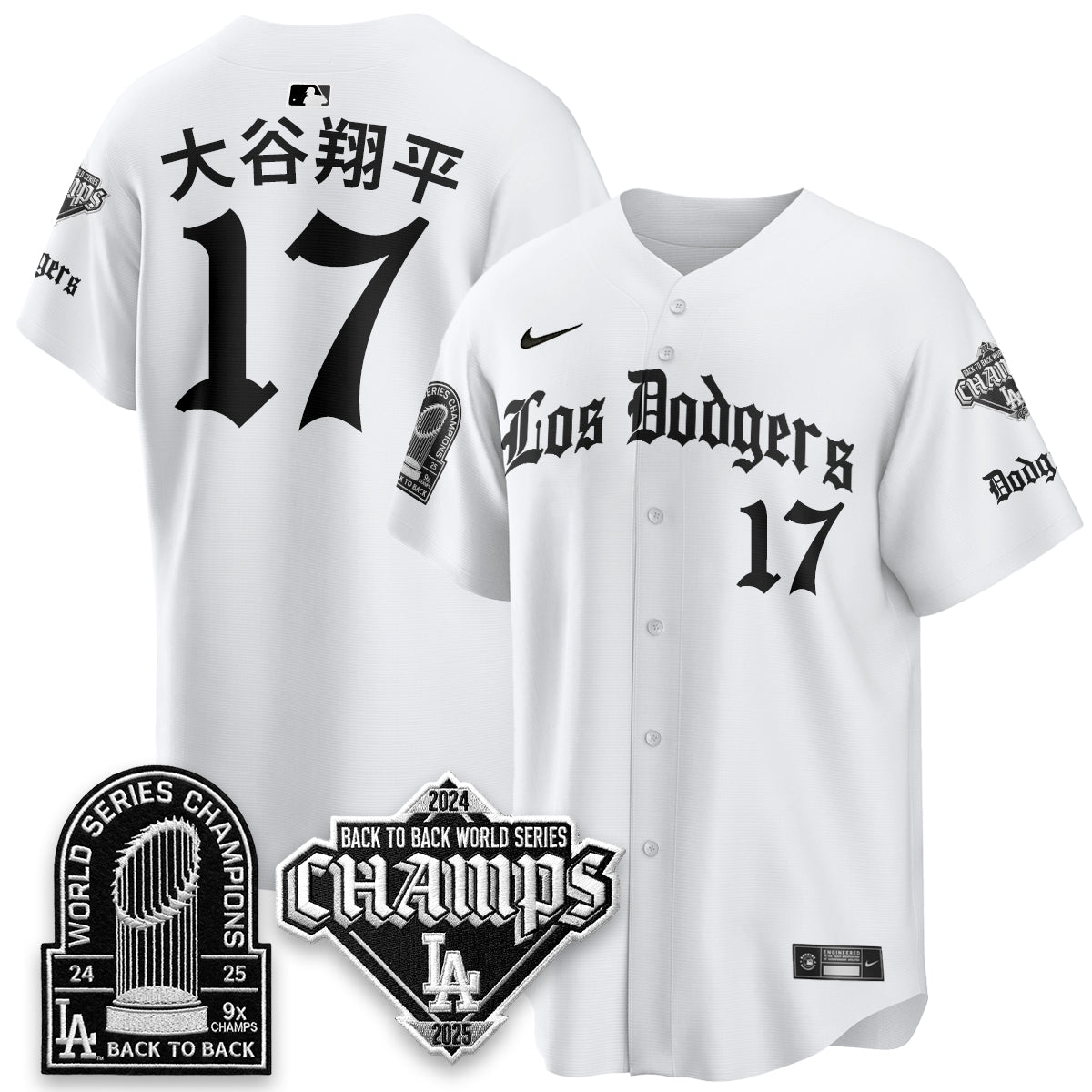 LAD World Series Champions B2B Patch Vapor Premier Limited Gothic Edition Jersey - Stitched