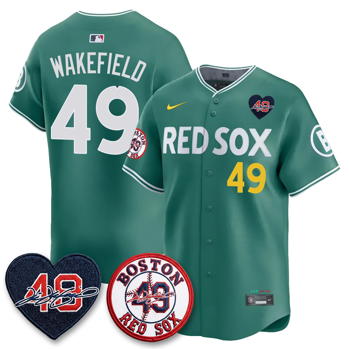 BOS Tim Wakefield Memorial Patch Vaper Premier Limited Jersey - Stitched