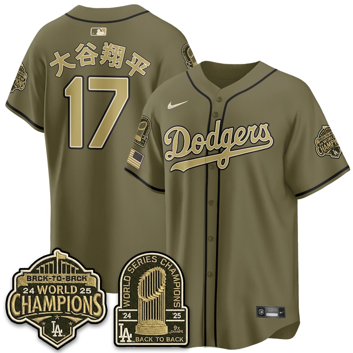 LAD New Era Olive 2026 Armed Forces Day Jersey -Stitched