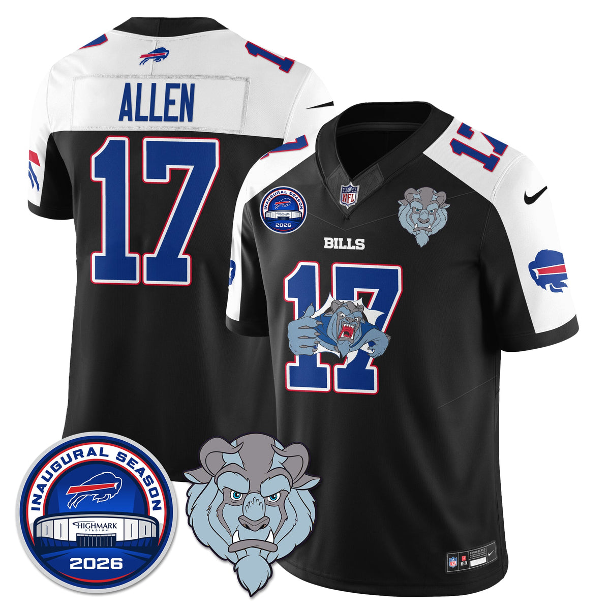 BUF x Hairy Blue Beast Edition Vapor Jersey - Stitched