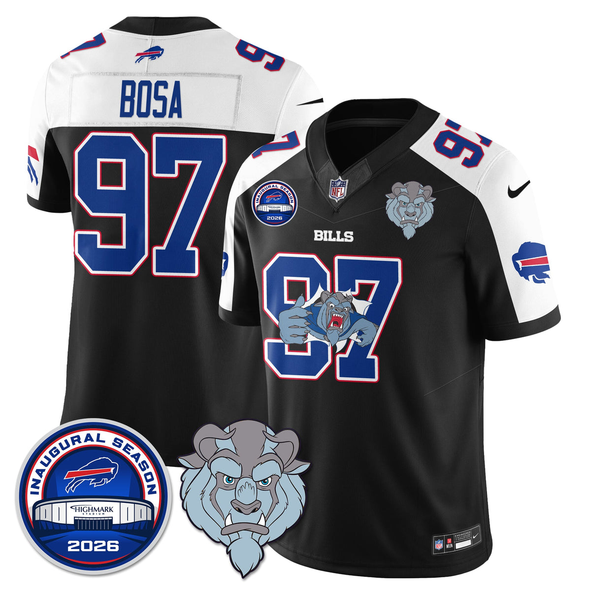BUF x Hairy Blue Beast Edition Vapor Jersey - Stitched