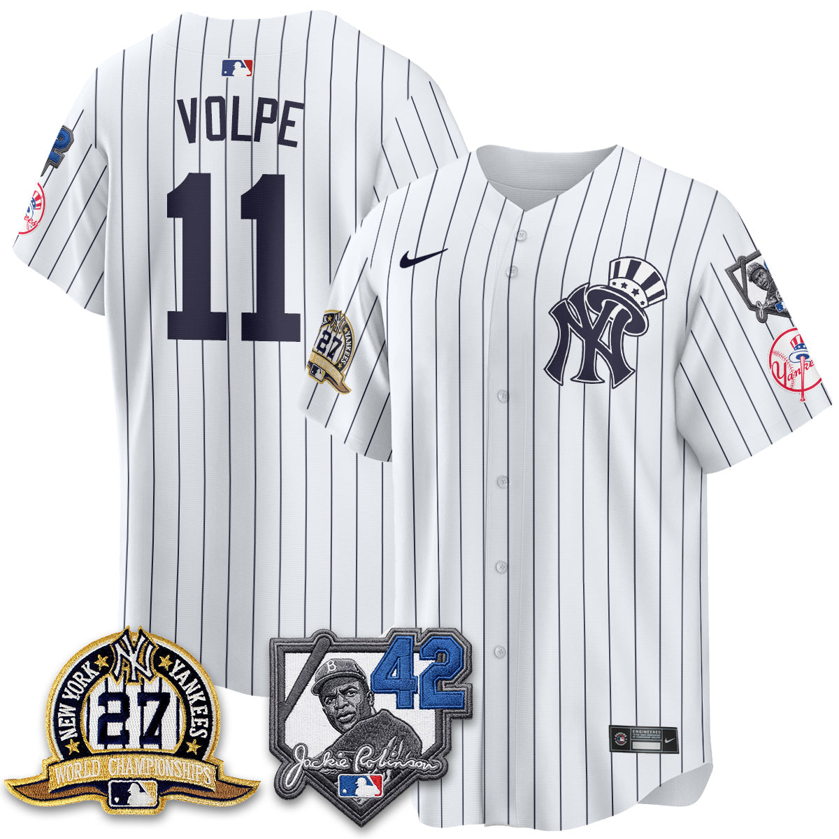 NYY 2026 Jackie Robinson Day Vapor Limited Gold Edition Jersey - Stitched - V2