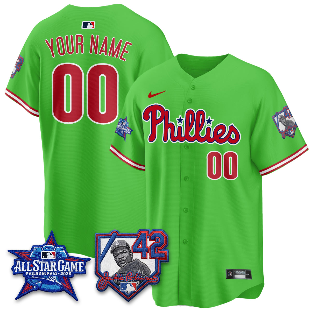 PHI 2026 Jackie Robinson New Era - All Star Game Vapor Limited Custom Jersey - Stitched