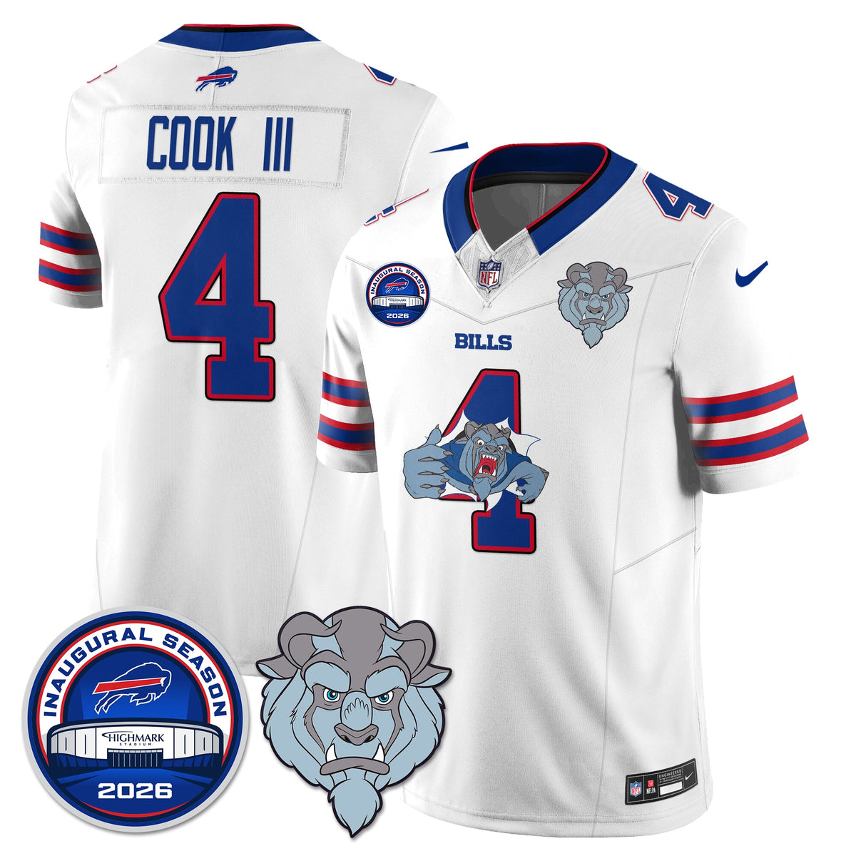 BUF x Hairy Blue Beast Edition Vapor Jersey - Stitched
