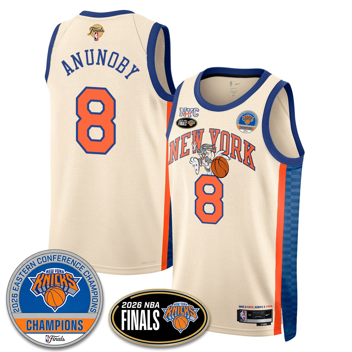 NYK 2026 Basketball  Eastern Conference Champions x Bunny Vapor Jersey - Stitched
