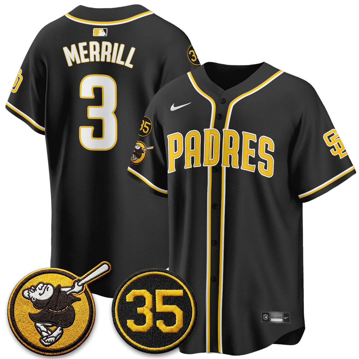 SD 2026 Black Out Style Limited Vapor Jersey - Stitched