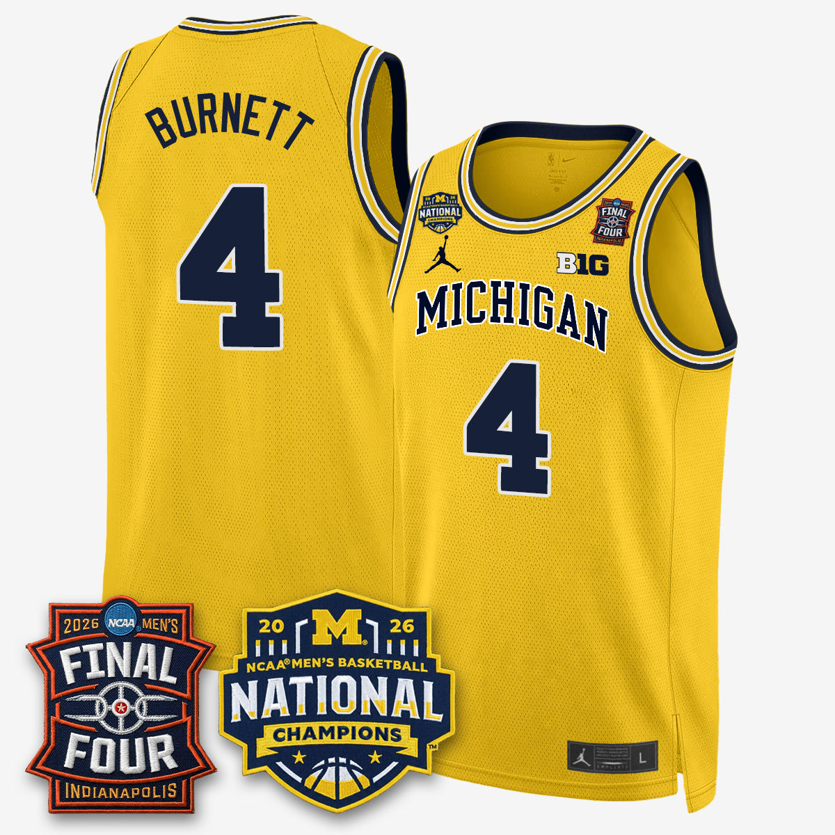 MICH 2026 NCAA Men's Basketball Champions Limited Jersey - Stitched