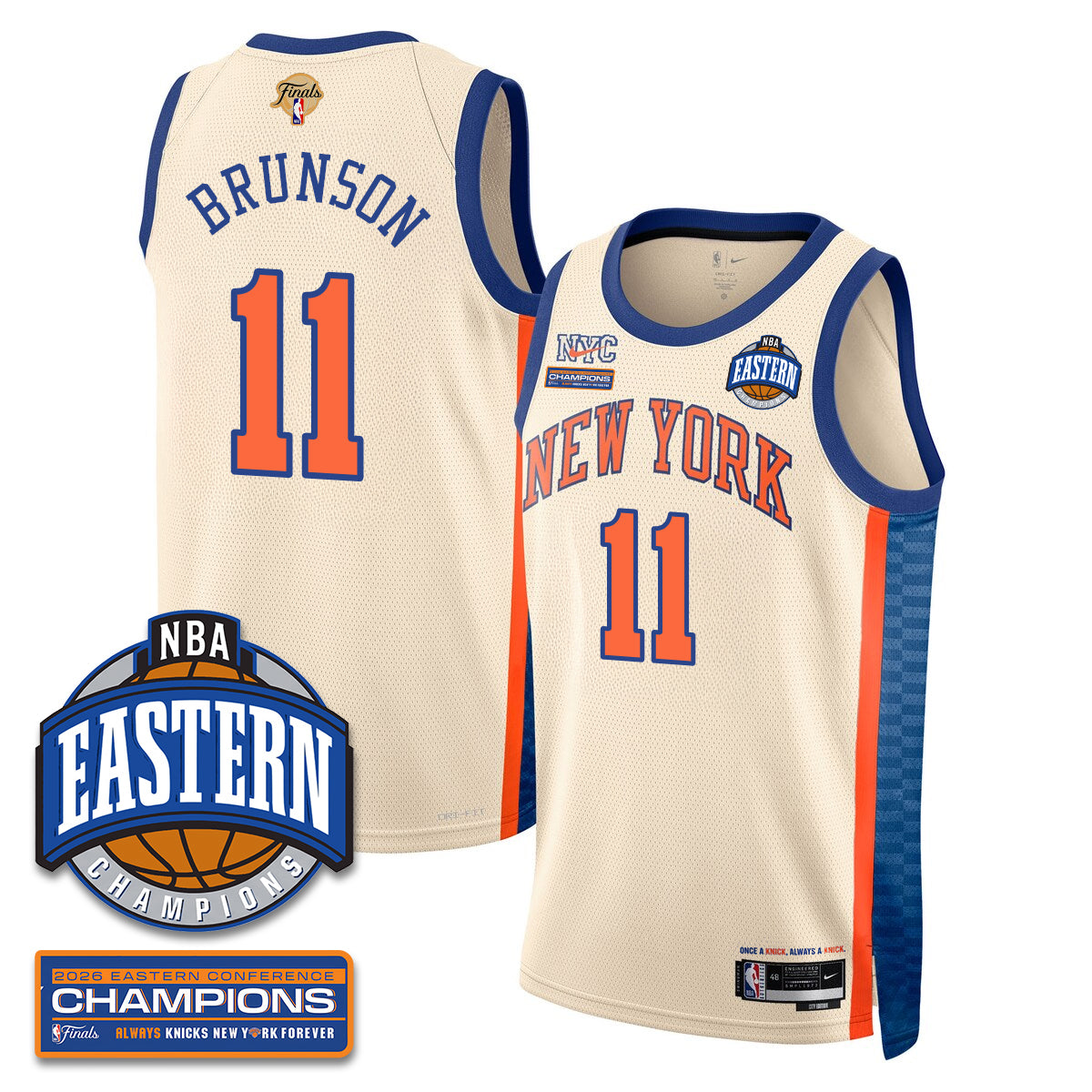 NYK 2026 Basketball  Eastern Conference Champions Vapor Jersey - Stitched