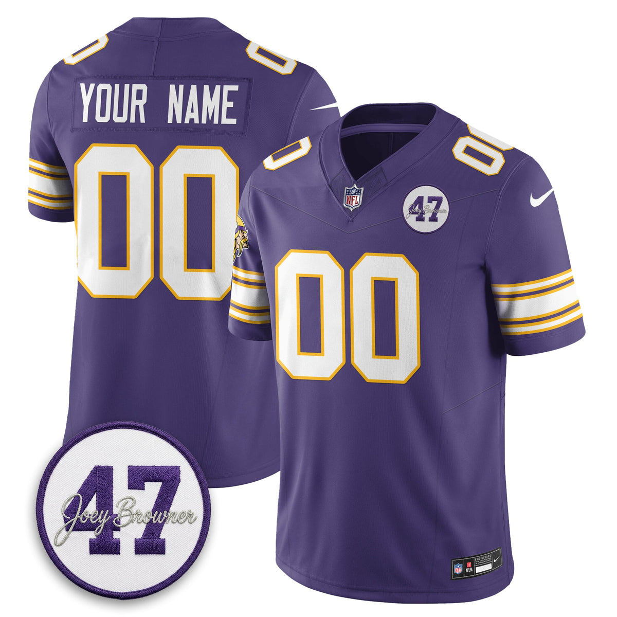 MIN Joey Browner Thank You For Memories - 1960 – 2026 Football Vapor Limited Custom Jersey - Stitched