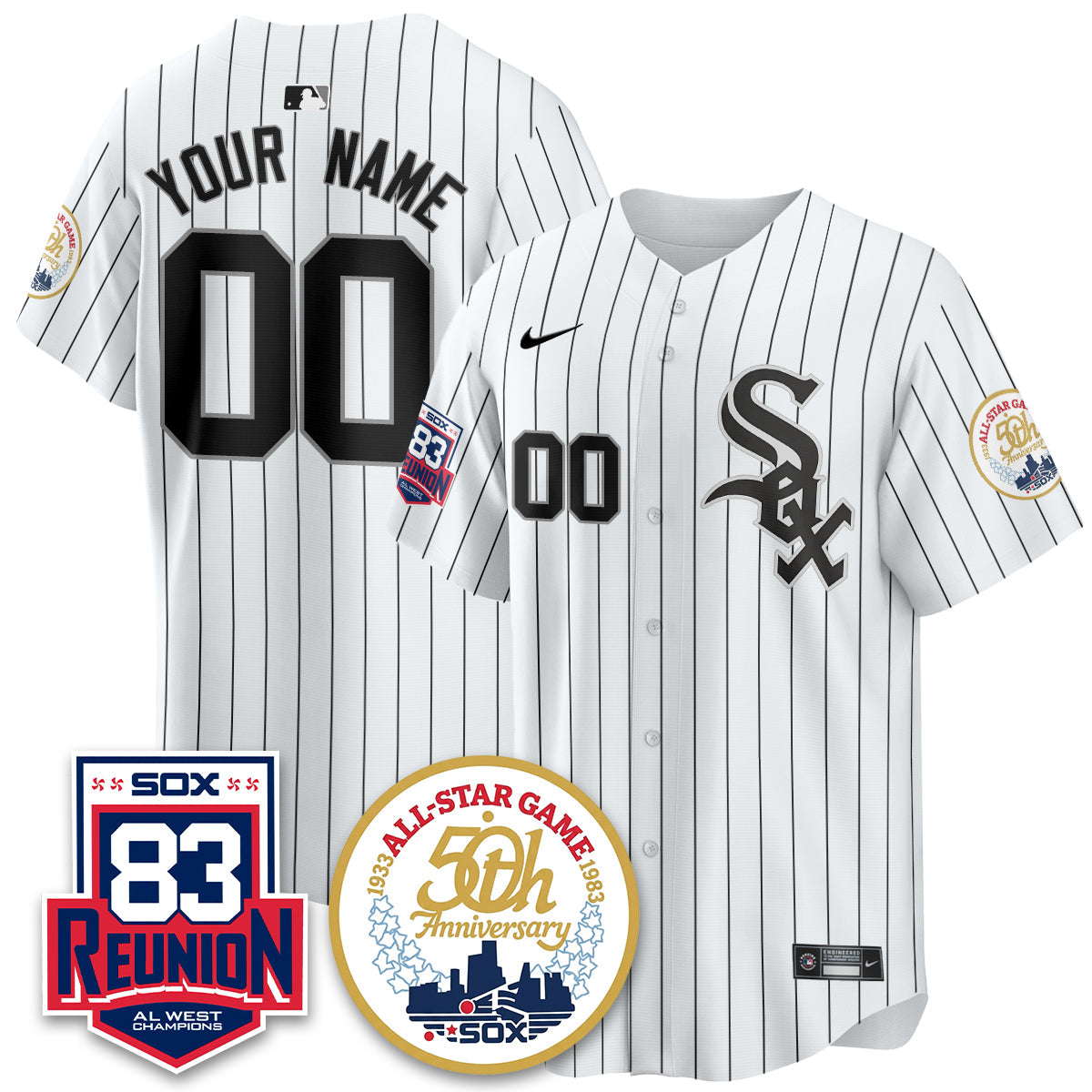 CWS Reunion All West Champions Vapor Custom Jersey - Stitched