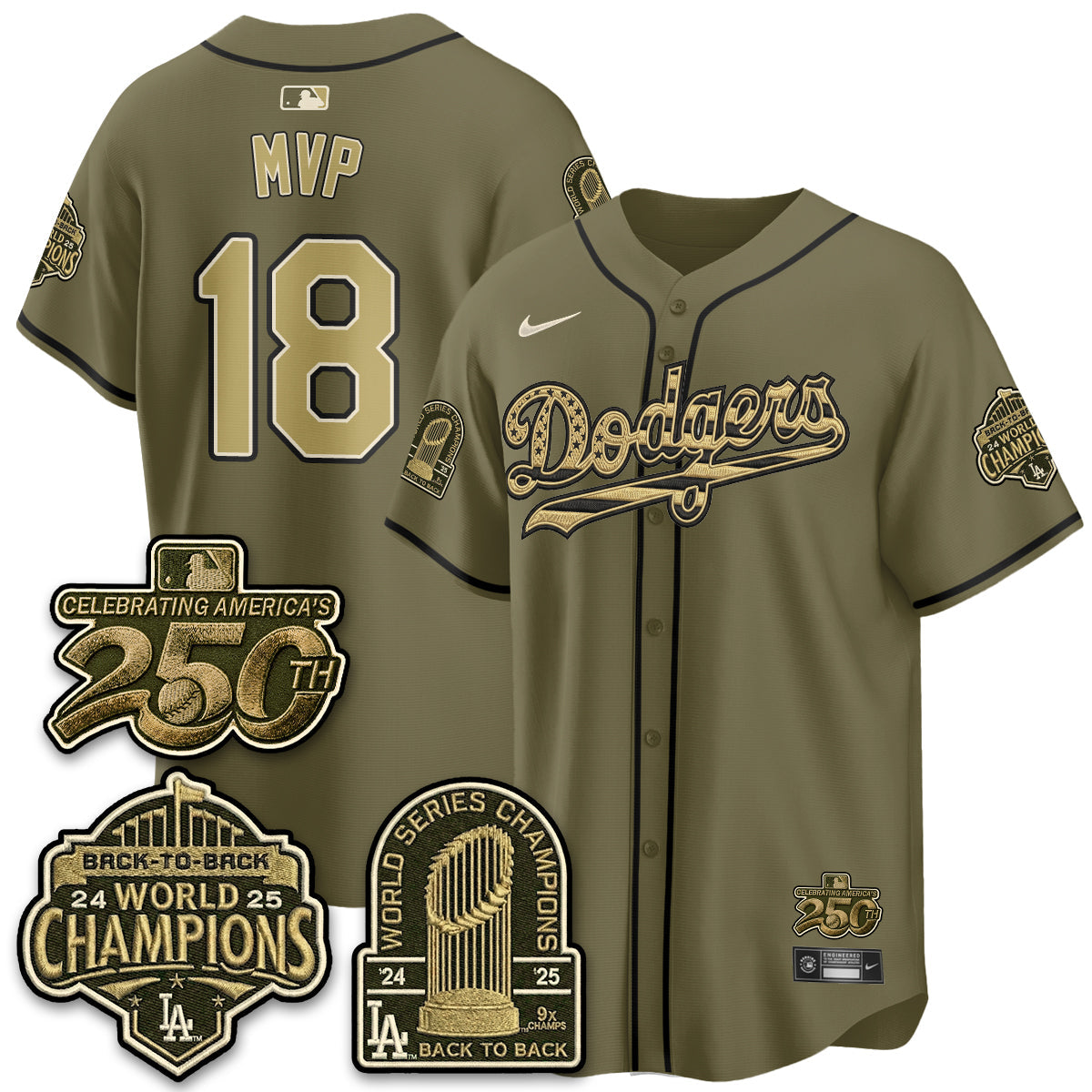 LAD New Era Olive 2026 Armed Forces Day Jersey -Stitched V2