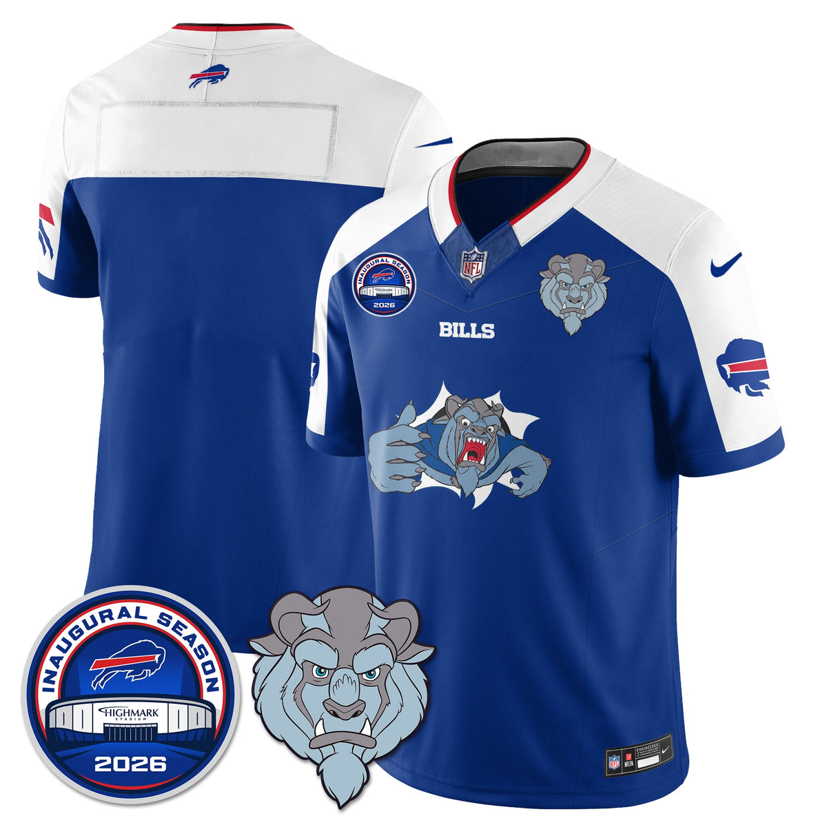 BUF x Hairy Blue Beast Edition Vapor Jersey - Stitched